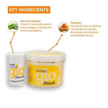 OZONE D Tan Facial Cleanser 250G with Instant Glo Bleach 250G for Glowing & Smooth Skin